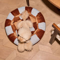 DOGGUO - Ethnic ronde hondenmand - Brown/Beige/Blue