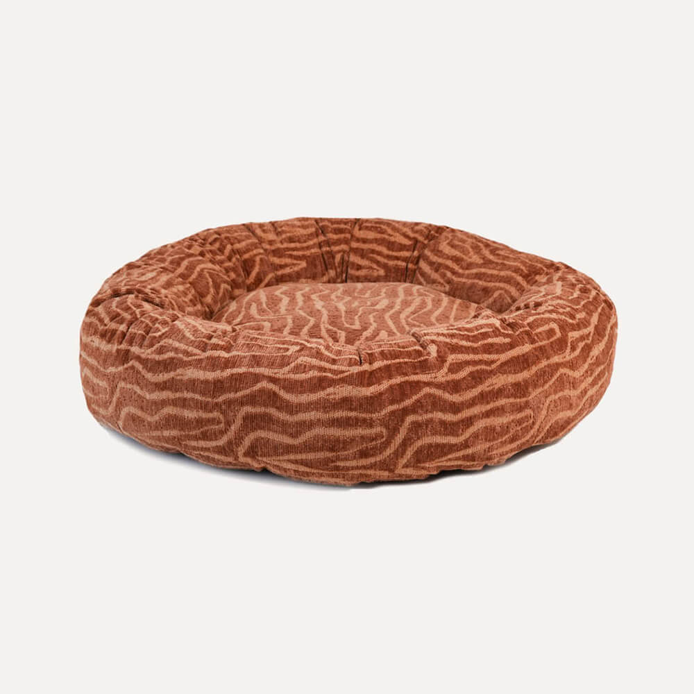 DOGGUO - Ethnic ronde hondenmand - Beige/Brown
