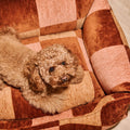DOGGUO - Ethnic sofa hondenmand - Brown/Beige/Peach