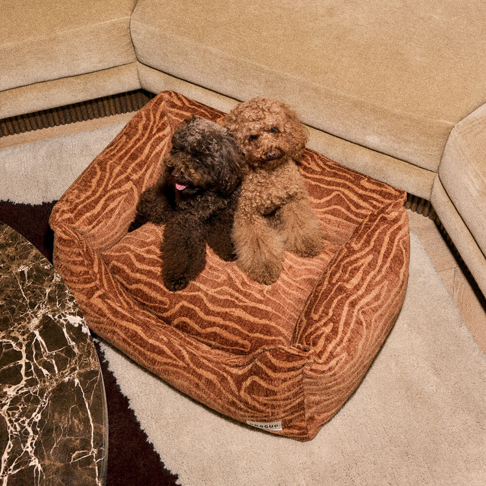DOGGUO - Ethnic sofa hondenmand - Beige/Brown