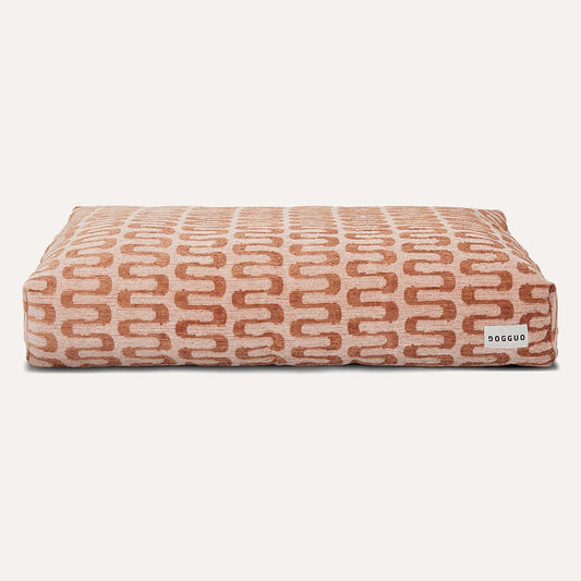 Retro Wave Dog Bed - Brown/Beige