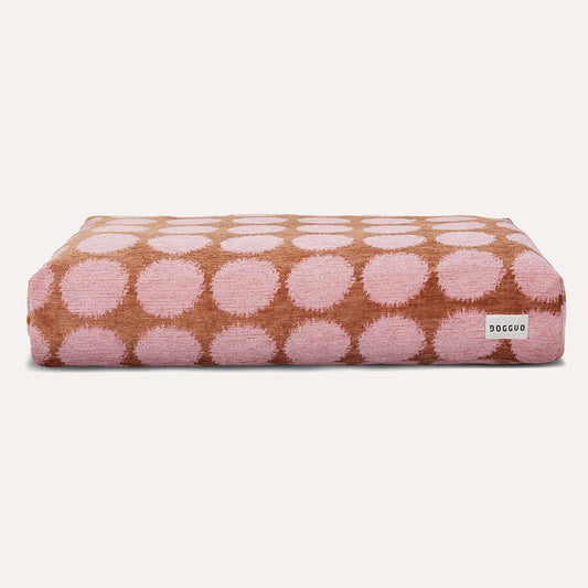 DOGGUO - Dot Dog Bed - Mocha/Pink