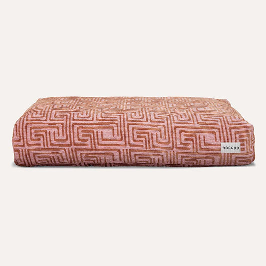 DOGGUO - Maze Dog Bed - Pink/Mocha