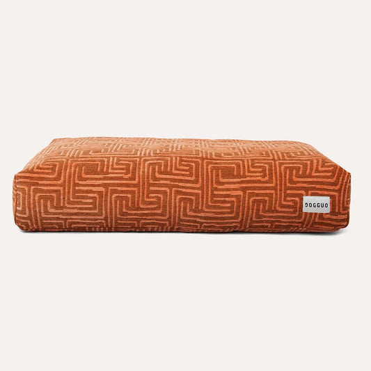 DOGGUO - Maze Dog Bed - Brown/Apricot