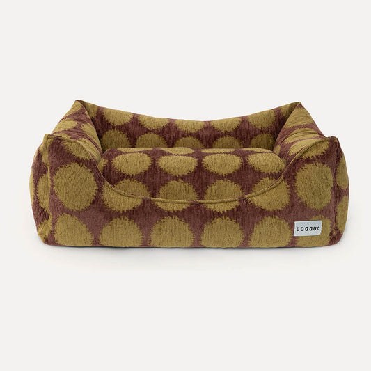 DOGGUO - Stip sofa hondenmand - Bruin/Groen