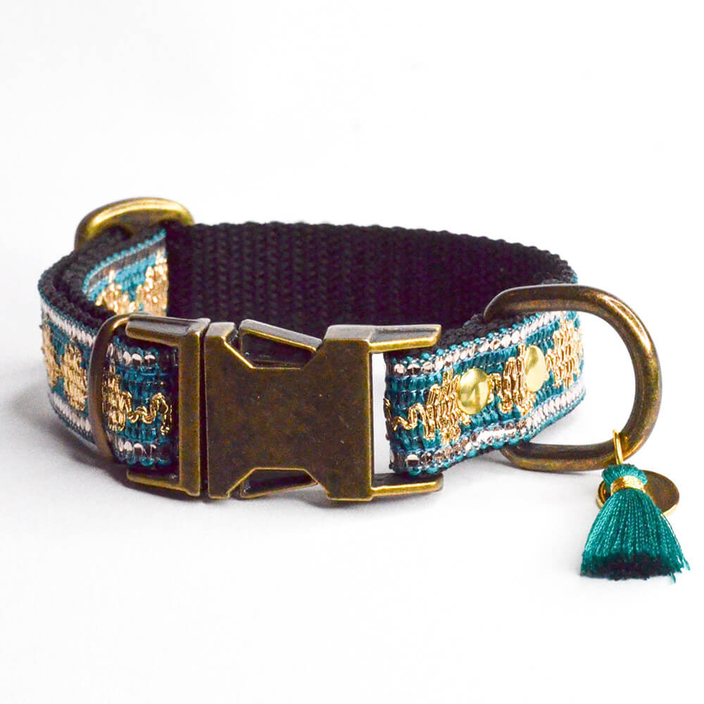 Rockxdogs - Halsband Glitter up! - Azure Blue