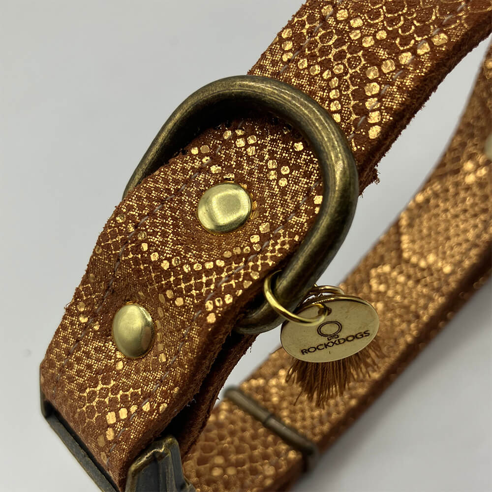 Rockxdogs - Leren halsband Bellissima