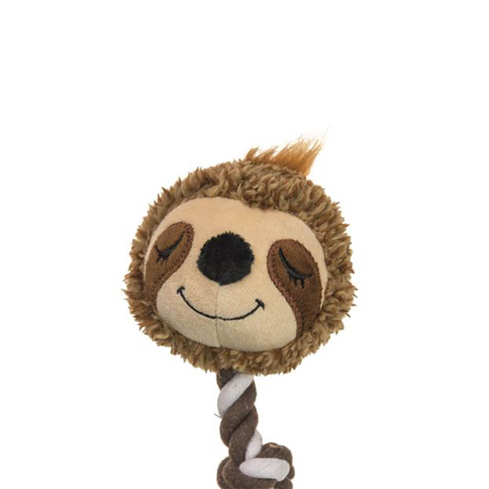Beeztees - Luiaard met Touw (20 cm)