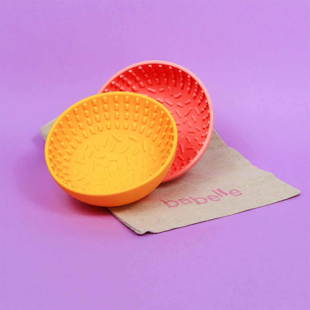 Babelle - Mini Wiggler Lick Bowl - Coral