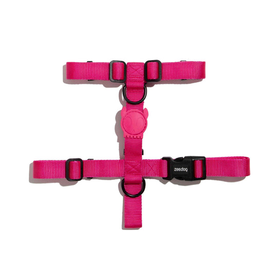 Zee.Dog - H-harnas Pink Led