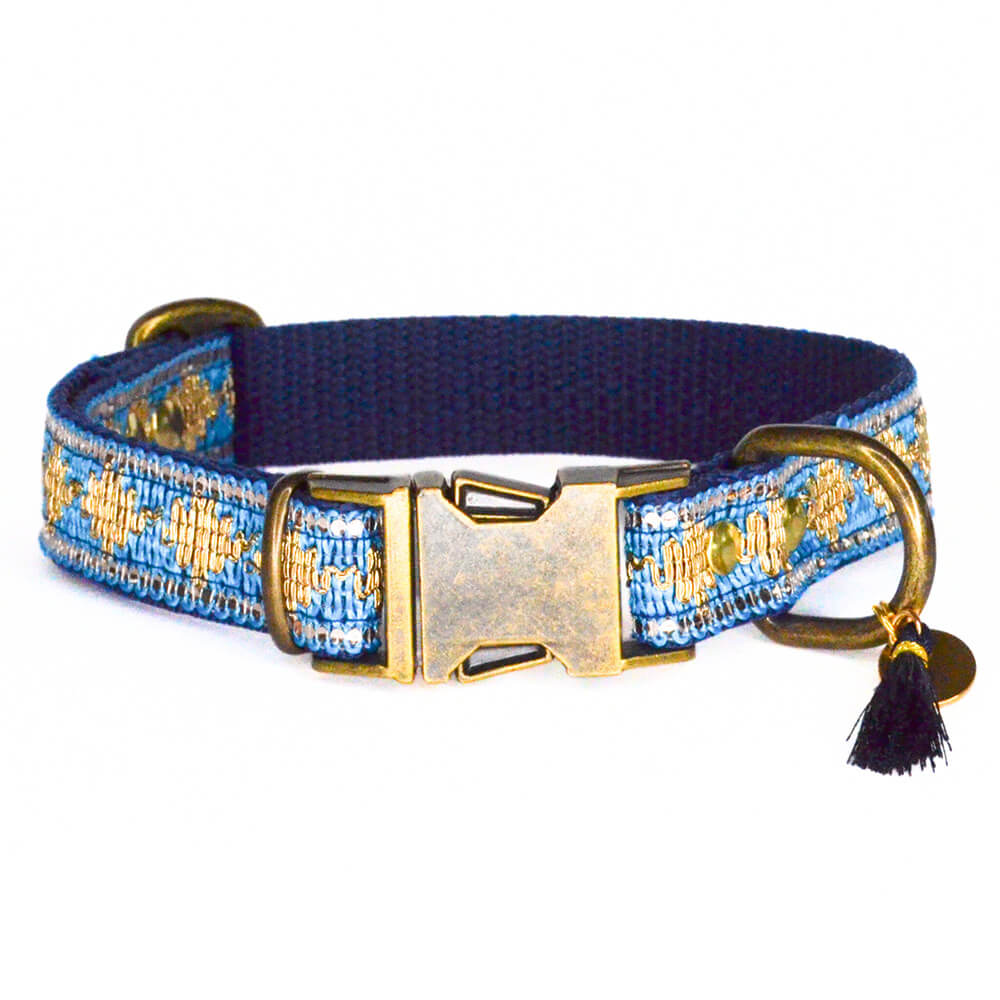 Rockxdogs - Halsband Glitter up! - Bright Blue