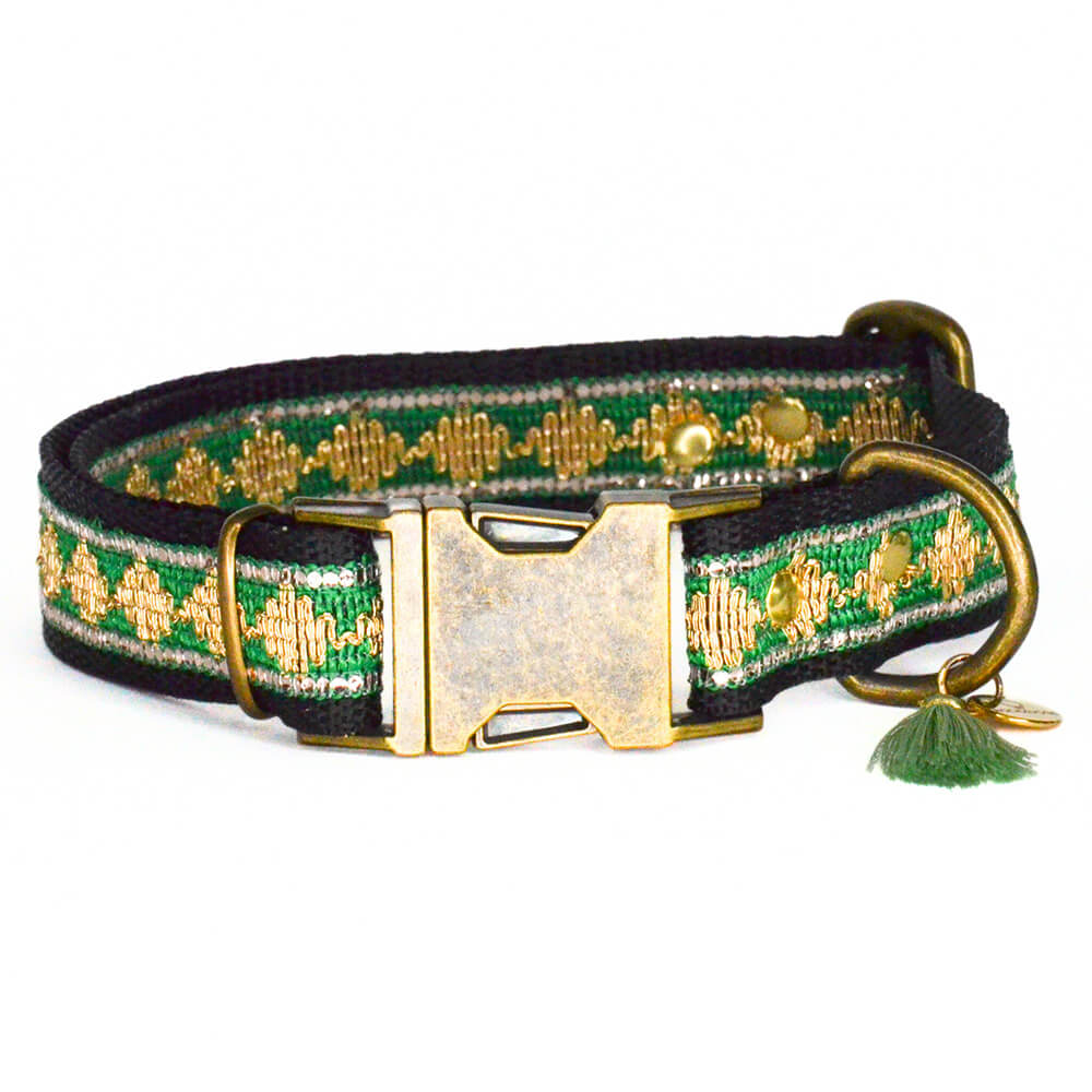 Rockxdogs - Halsband Glitter up! - Green
