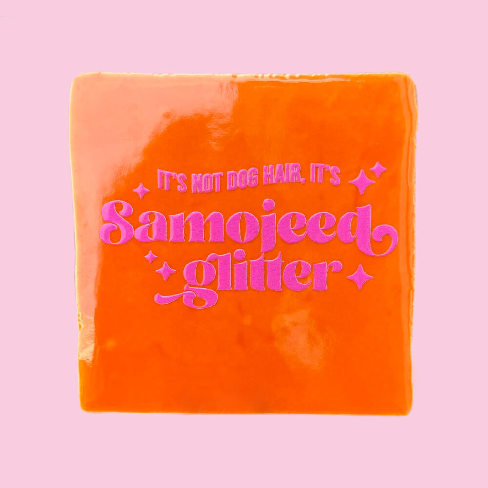 Quote Tegel - It's not dog hair, it's Samojeed glitter
