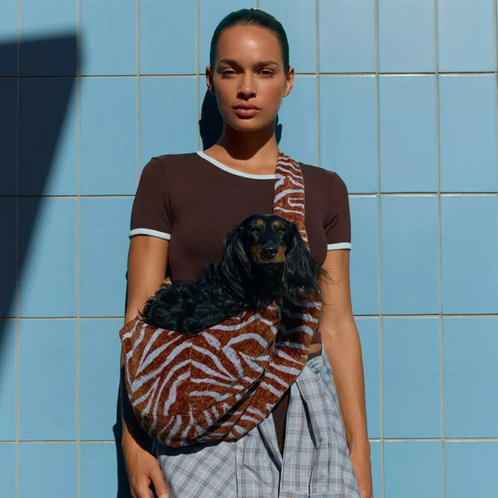 DOGGUO - Draagzak Ethnic - Brown / Blue