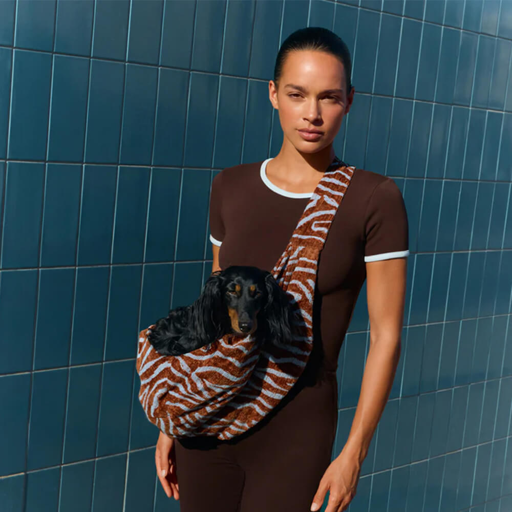 DOGGUO - Draagzak Ethnic - Brown / Blue