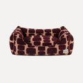 DOGGUO - Staple Stones sofa hondenmand - Peach/Bordeaux