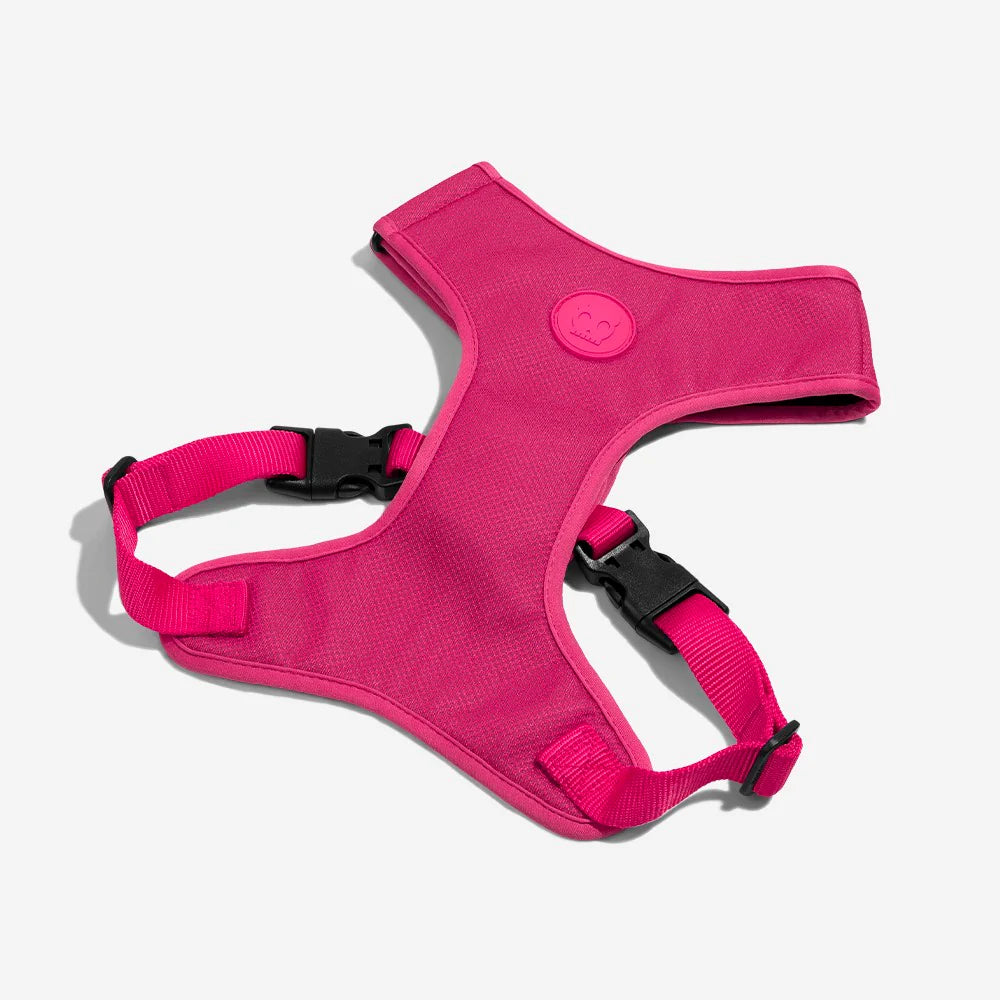Zee.Dog - Adjustable Air Mesh harnas Pink Led
