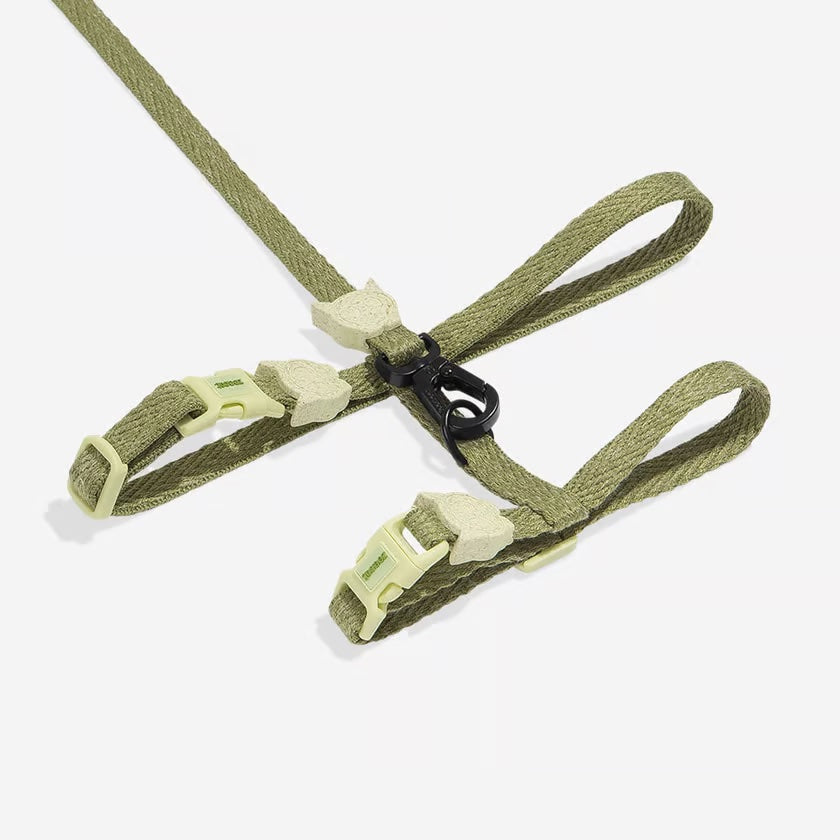 Zee.Cat - Kattentuigje + Riem Set Moss