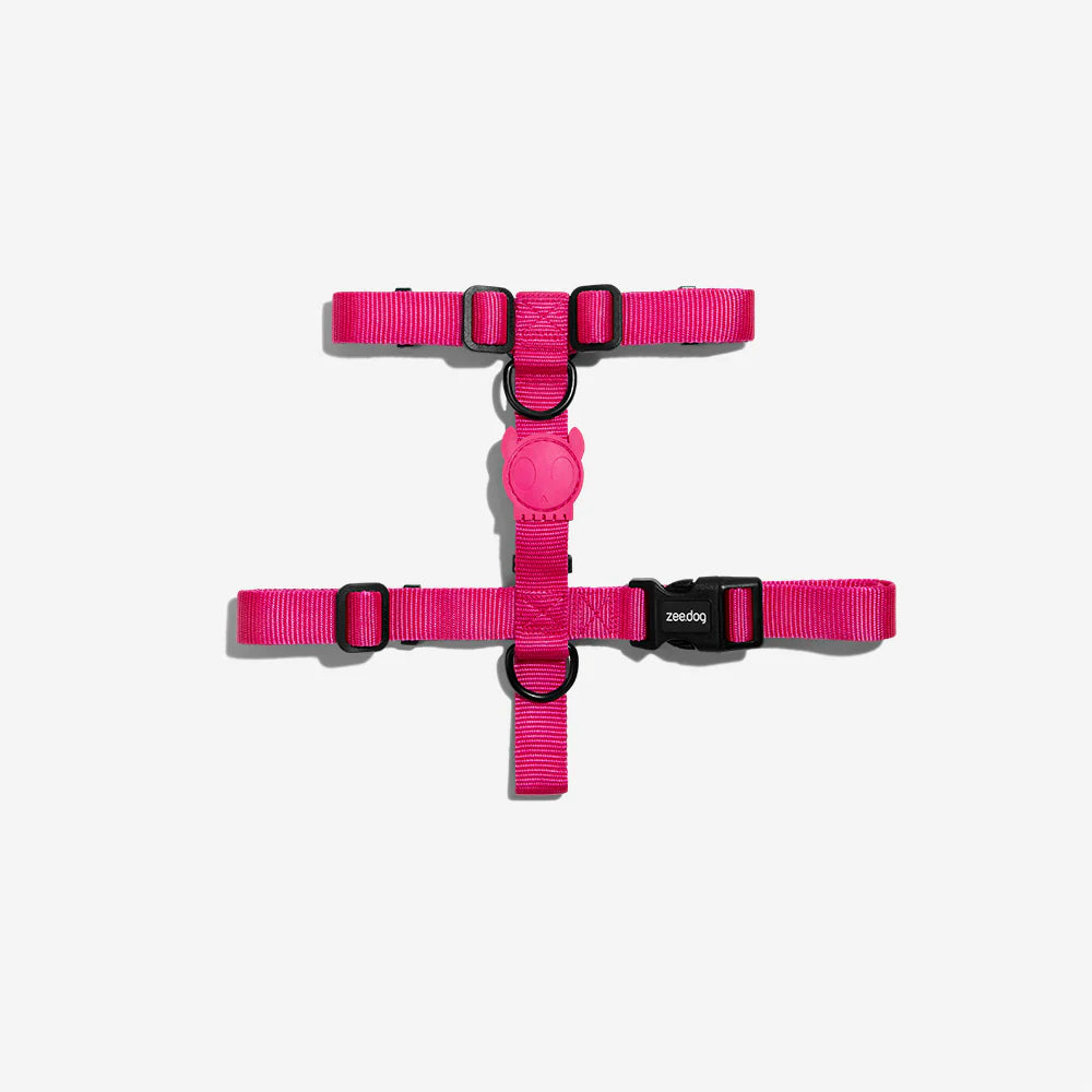 Zee.Dog - H-harnas Pink Led