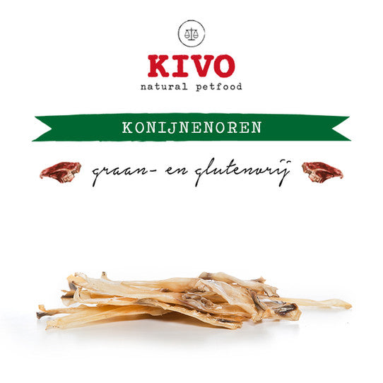 Kivo Petfood Konijnenoren - 100 gram