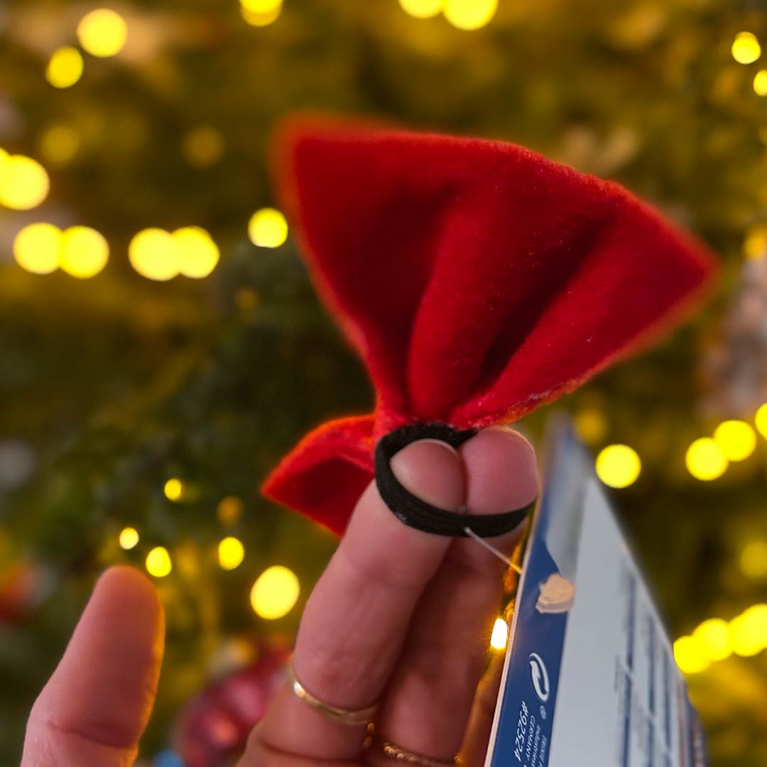 Trixie Kerststrik Rood Fluweel (10 cm)